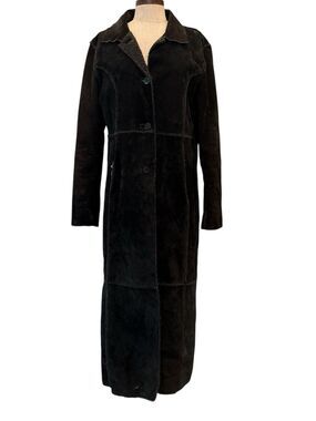 Vintage D’ Carlo y2k vintage suede leather duster coat gothic